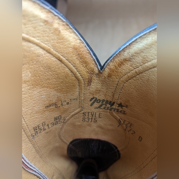 Tony Lama boots men's size 7.5D Exotic Genuine Black Cherry Teju Lizard Classic - Picture 12 of 12